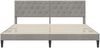 vidaXL Bettrahmen mit Kopfteil Hellgrau 200 x 200 cm Samt 42027685 Bild 4