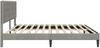 vidaXL Bettrahmen mit Kopfteil Hellgrau 200 x 200 cm Samt 42027685 Bild 5