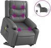 vidaXL Massagesessel mit Aufstehhilfe Elektrisch Grau Kunstleder 3206566 Bild 2