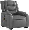 vidaXL Massagesessel mit Aufstehhilfe Elektrisch Grau Kunstleder 3206566 Bild 4