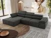 Mks Möbel 'RILASSO' Ecksofa, mit Relax-funktion, Elektrisch verstellbarer Sitz, L-förmige Ecke mit Armlehnen, Wellenfeder, Dunkelgrau, Velours, links Bild 4