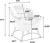 1-Sitzer Loungesessel mit Hocker, B 70 x T 64 x H 95 cm, Stahlgestell Bild 4