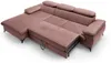 Vente-unique - SAMARA Sofa SamtStoff Puderrosa - B 193 cm x H 75 cm x L 280 cm Bild 5
