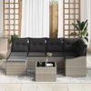 vidaXL Sofa Set mit Kissen 7 pcs Hellgrau Poly Rattan 3346802 Bild 3