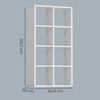 VASAGLE Standregal mit offenen Fächern, 4 Ebenen Würfelregal, Bücherregal für Wohnzimmer, Schlafzimmer, Homeoffice, weiß Bild 5