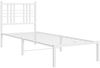 vidaXL Bettgestell mit Kopfteil Metall Weiß 80x200 cm 376364 Bild 3