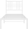 vidaXL Bettgestell mit Kopfteil Metall Weiß 80x200 cm 376364 Bild 4