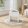 Hocker Schminktisch, Sitzhocker Gepolstert, Makeup-Hocker mit Rutschfesten Fußpads, Geeignet für Ankleidezimmer, Schlafzimmer, Eingangsbereich, 30 × 40 × 44 cm, Weiß Bild 4