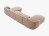 Micadoni Panorama-Sofa Miley 5-Sitzer Samt Bluvel Cappuccino Bild 3