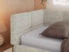 Jugendbett 90x200 ARVO Polsterbett mit Bettkasten, Stauraum & Gasdruckfeder, Modernes Design mit Kopfteil - Beige Strukture - Links Seite Bild 4
