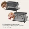 Lionelo Alice 3-in-1 Reisebett Laufgitter von 0 bis 15 kg Schaumstoffmatratze, 2 Höhenstufen, faltbar, klein, leicht, Seiteneinstieg, Reisetasche Bild 2
