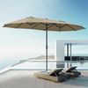 Kingsleeve Sonnenschirm, UV Schutz 80+ Schutzhülle XXL Aluminium Kurbel Wasserabweisend, taupe, 460 x 270 x 240 cm Bild 3