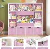 Homfa Kinderregal mit 4 Spielzeugkisten auf Rollen, Spielzeugregal mit 8 offenen Fächern Spielzeugtruhe 124.5x118x35cm Bild 4
