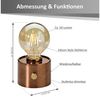 Northpoint LED Nachttischlampe Vintage Akku LED Tischlampe mit USB-C dimmbar Bild 3