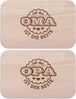 GRAVURZEILE Schneidebrett Frühstücksbrettchen Oma + Opa sind die Besten im Set -, Buchenholz, (Set) Bild 1
