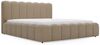 GRAINGOLD Smile Doppelbett 160x200, mit hohem Kopfteil, Bettkasten, Bouclé-Stoff, Braun Bild 2