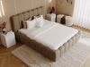 GRAINGOLD Smile Doppelbett 160x200, mit hohem Kopfteil, Bettkasten, Bouclé-Stoff, Braun Bild 4