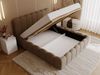 GRAINGOLD Smile Doppelbett 160x200, mit hohem Kopfteil, Bettkasten, Bouclé-Stoff, Braun Bild 5