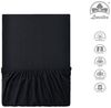 leevitex® Spannbettlaken Spannbettlaken Premium Elasthan, Gummizug: rundum, blickdicht, Anti-Pilling, 97% Baumwolle, 3% Elasthan, 40 cm Steg Bild 2