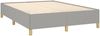 vidaXL Polsterbett mit Matratze Hellgrau 140x190 cm Stoff Bild 4