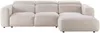 Vente-unique - NELORIM Sofa Stoff Beige - B 175 cm x H 77 cm x L 279 cm Bild 2