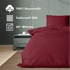 JACOBSON Bettwäsche 135x200 Set - 100% Baumwolle Bettbezug 135x200 cm + 1 Kissenbezug 80x80 cm, Perkal Bettwäsche 2-teilig mit Reißverschluss (135x200 cm, Bordeaux, 2-teilig) Bild 3