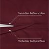 JACOBSON Bettwäsche 135x200 Set - 100% Baumwolle Bettbezug 135x200 cm + 1 Kissenbezug 80x80 cm, Perkal Bettwäsche 2-teilig mit Reißverschluss (135x200 cm, Bordeaux, 2-teilig) Bild 4