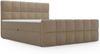 GRAINGOLD Alicante Doppelbett 200x200, Boxspringbett mit gepolstertes Kopfteil, zwei Bettkästen, Bouclé-Stoff, Braun Bild 2