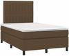 vidaXL Boxspringbett mit Matratze Dunkelbraun 120x190 cm Stoff 3269898 Bild 2