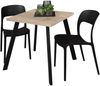 Bistrotisch Eirene 70x70x75 schwarz matt/eiche sägerau 14494 Bild 1
