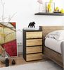 Milord FURNITURE Kommode mit 4 Schubladen 40 cm breit Holz Schrank B40xH74xT35 cm (Highboard Anrichte Schlafzimmer Wohnzimmer Flur Büro Organizer) Bild 2