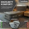 Heimfleiss® Luftmatratze 1 Person | Premium Luftbett selbstaufblasend 100x200 cm | Schnell Aufblasbare Matratze ideal nutzbar als Gästebett & Reisebett | Selbstaufblasbare Camping Air Mattress + Pumpe Bild 4