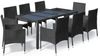 vidaXL 9-tlg. Garten-Essgruppe mit Kissen Schwarz Poly Rattan 3187321 Bild 2
