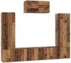 vidaXL TV-Schrankset Wandmontiert 7 pcs Altholz Holzwerkstoff 3393135 Bild 2
