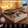 STILVORA Stauraumbett 140x200 mit Stauraum Funktionbett Bettgestell mit USB Typ-C und LED (mit hydraulischem Stauraum, Funktionsbett mit LED-Beleuchtung mit App-/Drucktastensteuerung, USB & Typ-C Ladefunktion, Holzbett 140x200 cm), ohne Matratze Bild 4