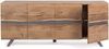 Sideboard Noranes aus Akazienholz, modernes Design mit Metalleinsätzen, natur, 198 cm breit Bild 2