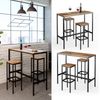 Bartisch-Set Fyrk Antikholz 120 x 50 cm mit 2 Barhockern Vicco Bild 2