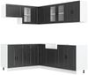 vidaXL 11-tlg. Küchenschrank-Set Porto Schwarz Holzwerkstoff 3314902 Bild 2