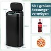 68 L Automatischer Mülleimer mit Sensor & Dual-Zonen Intelligenter Abfalleimer Schwarz Bild 2