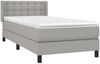 Boxspringbett mit Matratze Stoff Hellgrau 90x200 cm, Härtegrad: H2 [3130001] Bild 3