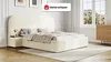 Vente-unique - ESTERIA Bett Stoff Weiß - B 224 cm x H 120 cm x L 272 cm Bild 2