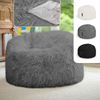 Green Bean® Sitzsack Fellotpik mit Füllmaterial (EPS Perlen) - Indoor Maße ca 100 x 55 cm - Bean Bag - Grau Bild 2