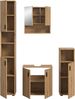 welltime Badmöbel-Set MANI, 4-tlg. Badkombination, Paneeloptik, (Set, 4-St, Set, best. aus: 1Badschrank, 1WBU, 1 Spiegelschrank, 1 Badschrank), Bad-Kombination, Bad-Möbel, Badezimmer, Kombination, Kombi Bild 4