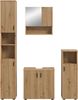 welltime Badmöbel-Set MANI, 4-tlg. Badkombination, Paneeloptik, (Set, 4-St, Set, best. aus: 1Badschrank, 1WBU, 1 Spiegelschrank, 1 Badschrank), Bad-Kombination, Bad-Möbel, Badezimmer, Kombination, Kombi Bild 3