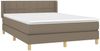 vidaXL Boxspringbett mit Matratze Taupe 140x190 cm Stoff 3130269 Bild 3