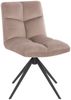 HOME DELUXE Esszimmerstuhl drehbar Samt NODA – 8er Set Hellbraun Bild 5