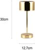 2er SET Akku Tischleuchten, per USB aufladbar dimmbar Messing poliert, Höhe 30cm Bild 4