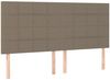vidaXL Boxspringbett mit Matratze Taupe 160x200 cm Stoff 3137169 Bild 5