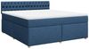 vidaXL Boxspringbett mit Matratze Blau 180x200 cm Stoff 3289072 Bild 3
