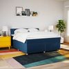 vidaXL Boxspringbett mit Matratze Blau 180x200 cm Stoff 3289072 Bild 4